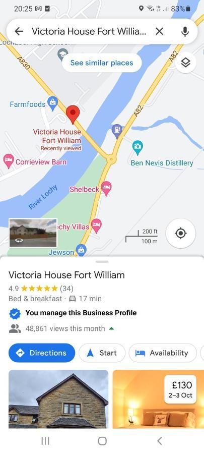 Victoria House Bed And Breakfast Fort William Exteriör bild